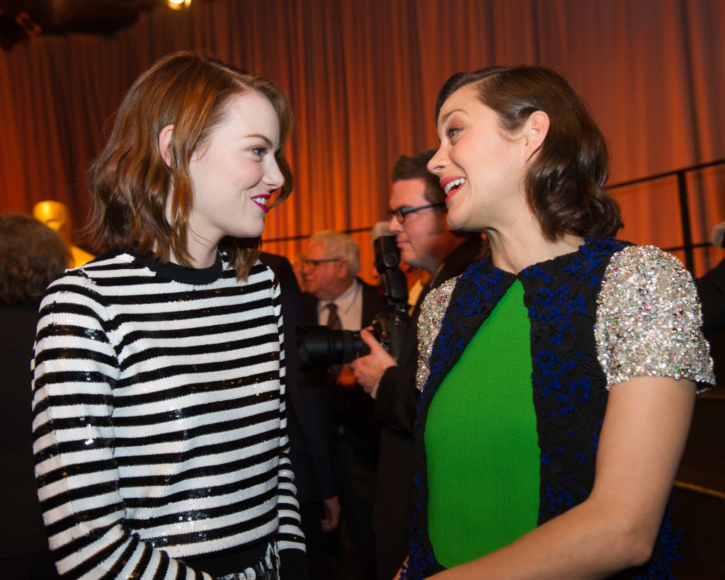 Emma Stone and Marion Cotillard: 2015 Oscars: The Nominees Luncheon