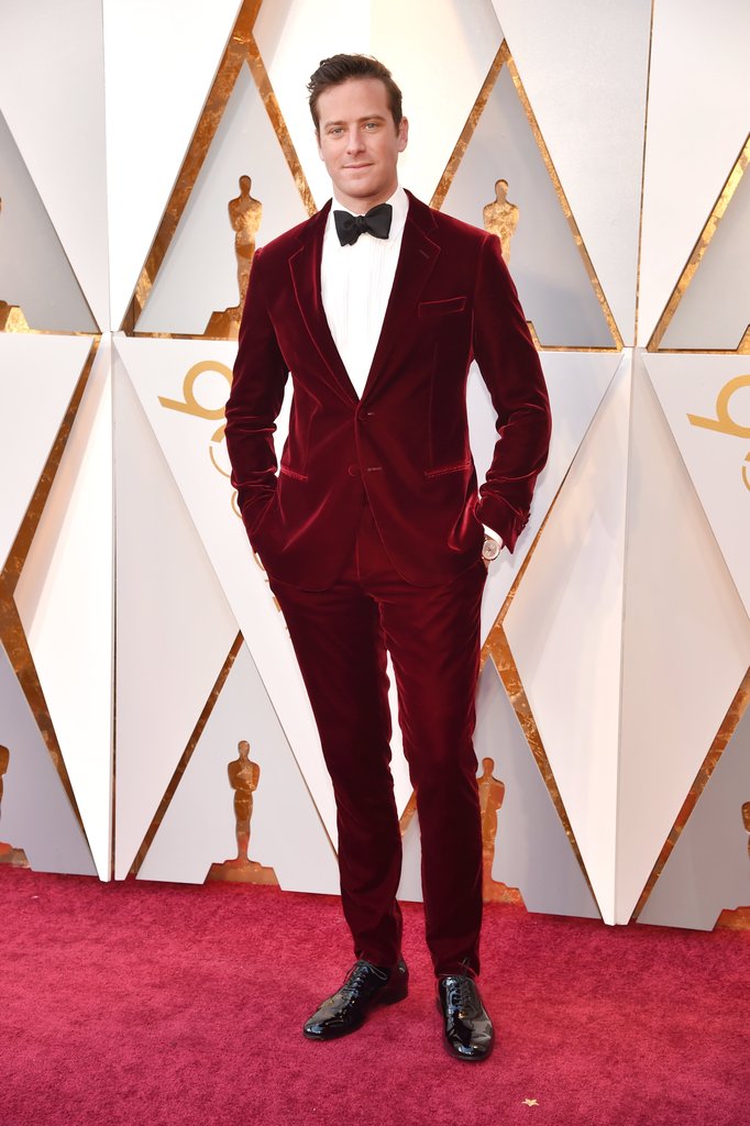 Armie Hammer on the Oscars Red Carpet 2018 Oscars Red Carpet Arrivals