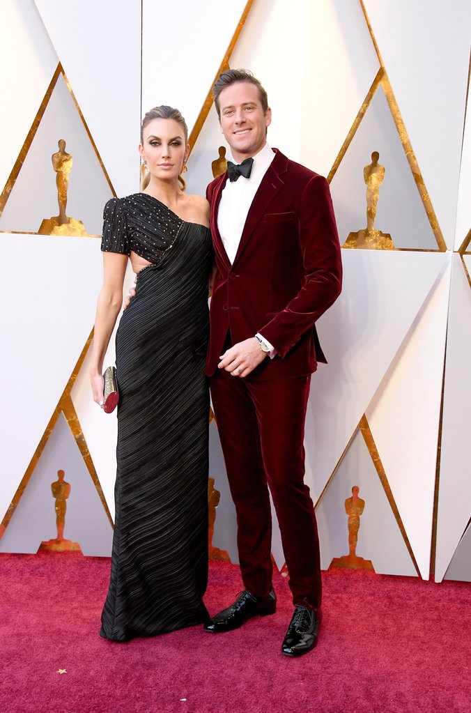 Elizabeth Chambers and Armie Hammer on the Oscars Red Carpet 2018