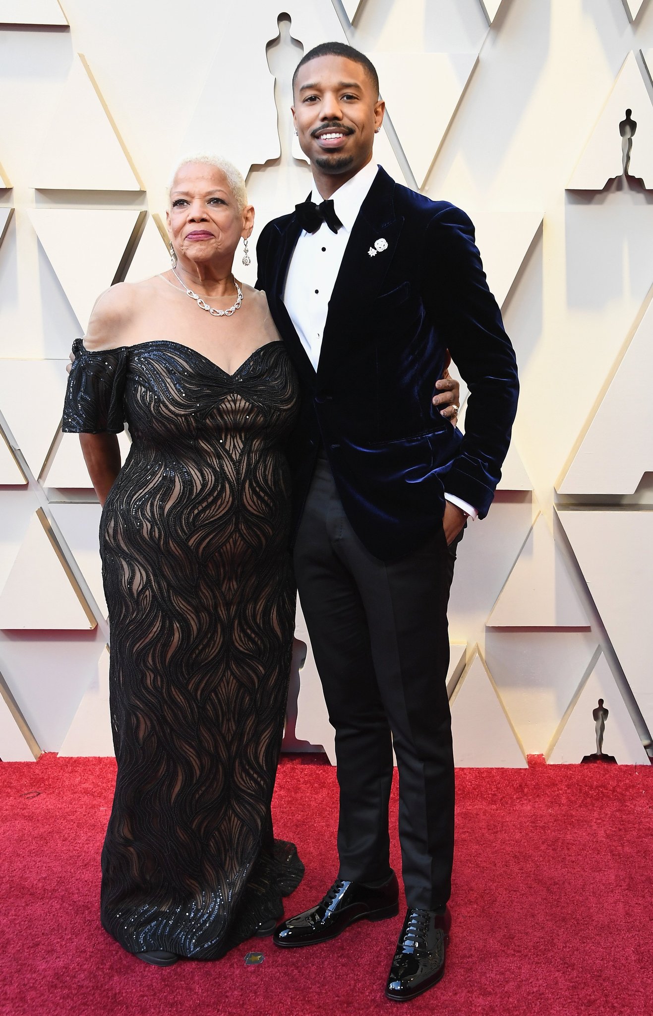 Michael B. Jordan and His Mom on the Oscars Red Carpet 2019 Oscars Red